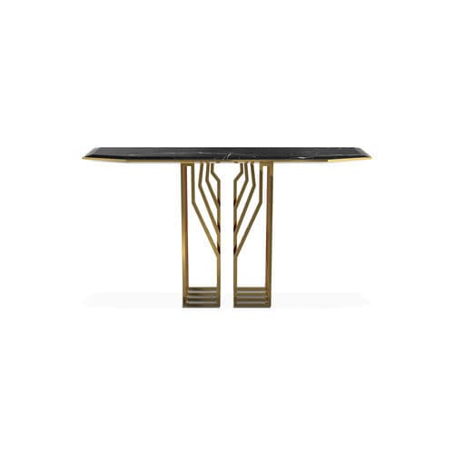 Consolle contemporanea - SCARP - LUXXU MODERN DESIGN & LIVING - in ottone / in marmo / con supporto in ottone