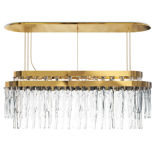 Lampadario contemporaneo - BABEL SNOOKER - LUXXU MODERN DESIGN & LIVING - in cristallo / in ottone