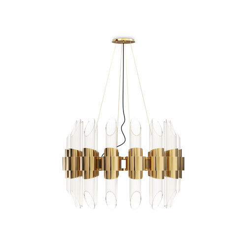 Lampadario contemporaneo - TYCHO ROUND - LUXXU MODERN DESIGN & LIVING - in cristallo / in ottone