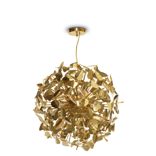 Lampadario contemporaneo - MCQUEEN GLOBE - LUXXU MODERN DESIGN & LIVING - in cristallo / in ottone placcato oro / da 6 lampadine