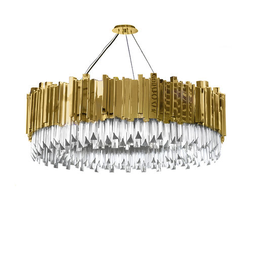 Lampadario contemporaneo - EMPIRE - LUXXU MODERN DESIGN & LIVING - in cristallo / in ottone