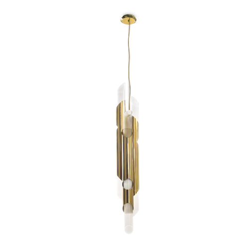 Lampada a sospensione - DRAYCOTT - LUXXU MODERN DESIGN & LIVING - in ottone / in ottone placcato oro / in cristallo