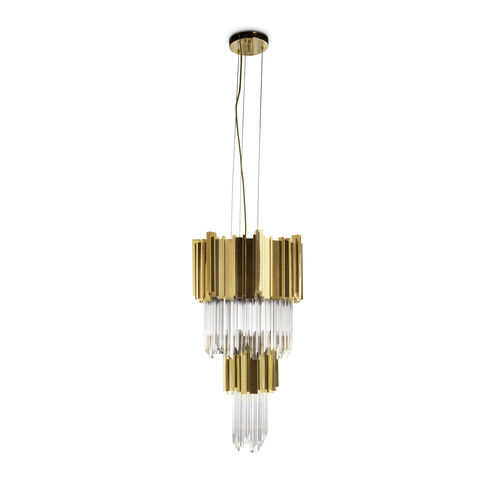 Lampada a sospensione - EMPIRE - LUXXU MODERN DESIGN & LIVING - in ottone / in ottone placcato oro / in cristallo