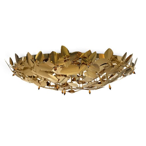 Plafoniera contemporanea - MCQUEEN - LUXXU MODERN DESIGN & LIVING - rotonda / in cristallo / in ottone placcato oro