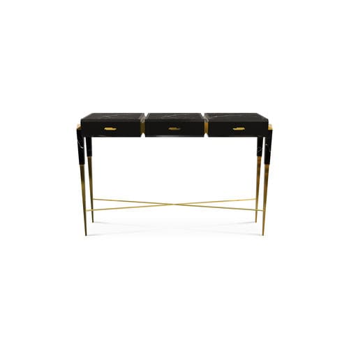 Consolle contemporanea - SPEAR - LUXXU MODERN DESIGN & LIVING - in legno laccato / in ottone / in marmo