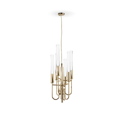 Lampada a sospensione - GALA - LUXXU MODERN DESIGN & LIVING - in ottone / in ottone placcato oro / in cristallo