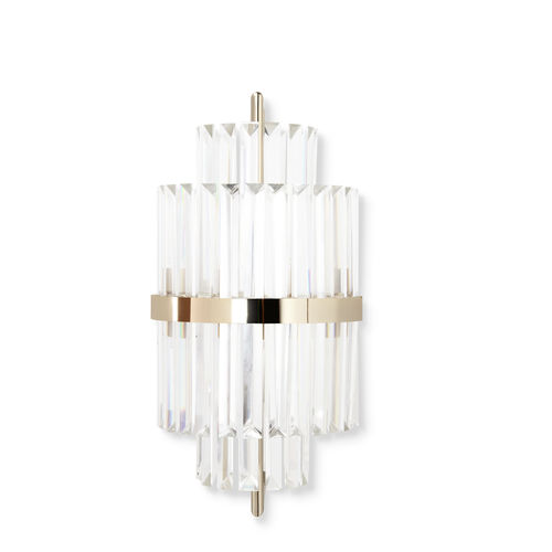 Applique contemporanea - LIBERTY II - LUXXU MODERN DESIGN & LIVING - da interno / in ottone placcato oro / in cristallo