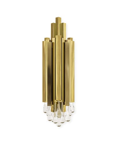 Applique contemporanea - TRUMP II - LUXXU MODERN DESIGN & LIVING - da interno / in ottone / in cristallo