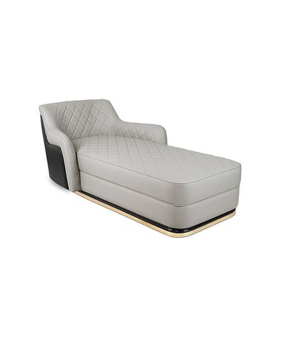 Chaise longue contemporanea - CHARLA - LUXXU MODERN DESIGN & LIVING - in pelle / in ottone / bianca