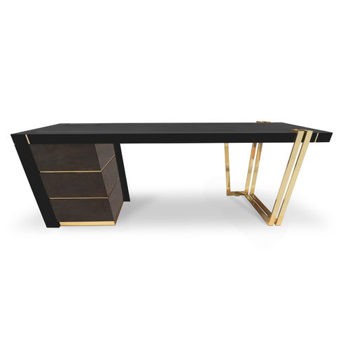 Scrivania da terra - APOTHEOSIS - LUXXU MODERN DESIGN & LIVING - contemporanea / in noce / in legno laccato