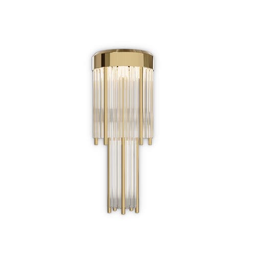 Applique contemporanea - PHARO SMALL - LUXXU MODERN DESIGN & LIVING - da interno / in ottone / in cristallo