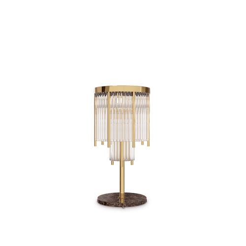 Lampada da tavolo - Pharo III - LUXXU MODERN DESIGN & LIVING - in ottone lucidato / in cristallo / in marmo