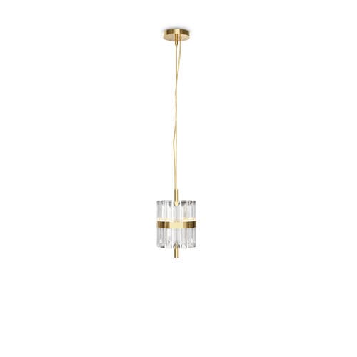 Lampada a sospensione - LIBERTY SLIM  - LUXXU MODERN DESIGN & LIVING - in ottone lucidato / in cristallo / contemporanea