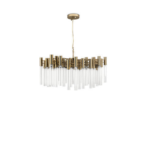 Lampada a sospensione - Burj - LUXXU MODERN DESIGN & LIVING - in ottone placcato oro / in cristallo / contemporanea