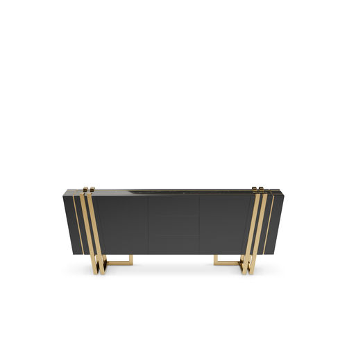 Credenza contemporanea - Apotheosis - LUXXU MODERN DESIGN & LIVING - in legno laccato / in ottone lucidato / in marmo
