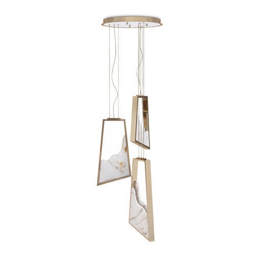 Lampada a sospensione - MAGNA - LUXXU MODERN DESIGN & LIVING - in ottone placcato oro / in marmo / contemporanea