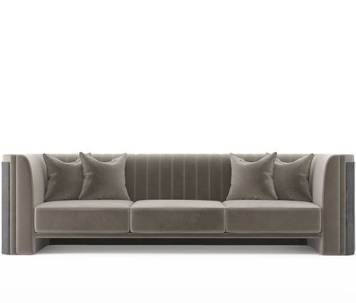 Divano contemporaneo - Algerone - LUXXU MODERN DESIGN & LIVING - in velluto / colore personalizzabile / con supporto in ottone