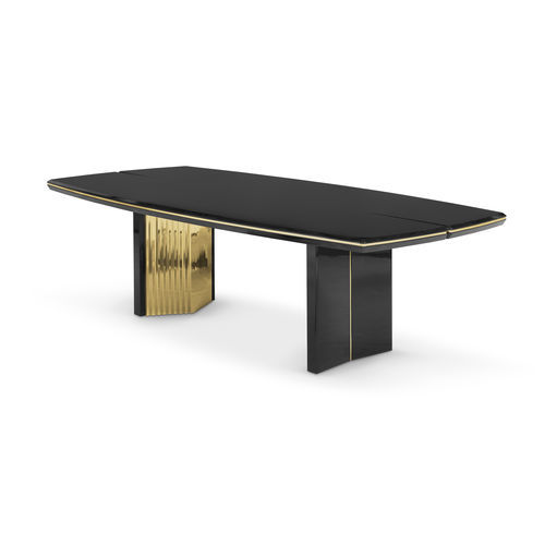 Tavolo da pranzo contemporaneo - BEYOND - LUXXU MODERN DESIGN & LIVING - in legno / con supporto in legno laccato / con supporto in ottone lucido