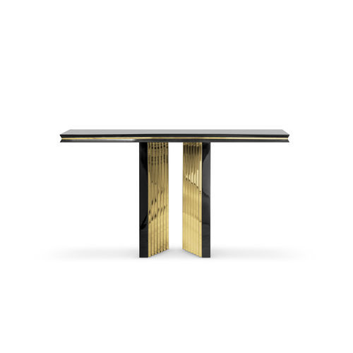 Consolle contemporanea - BEYOND - LUXXU MODERN DESIGN & LIVING - in legno / in ottone / con supporto in legno