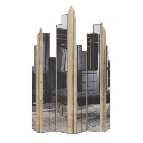Paravento contemporaneo - EMPIRE - LUXXU MODERN DESIGN & LIVING - in legno / in ottone / per centro estetico
