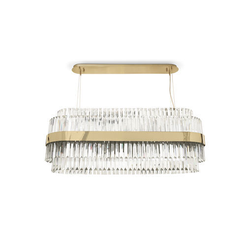 Lampadario contemporaneo - LIBERTY SNOOKER - LUXXU MODERN DESIGN & LIVING - in cristallo / in ottone / contract