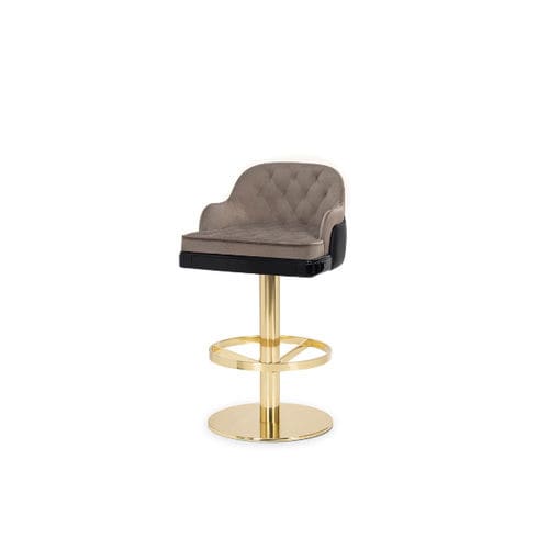 Sedia alta contemporanea - CHARLA - LUXXU MODERN DESIGN & LIVING - da interno / in velluto / in pelle