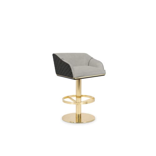 Sedia alta contemporanea - SABOTEUR - LUXXU MODERN DESIGN & LIVING - da interno / in velluto / in pelle