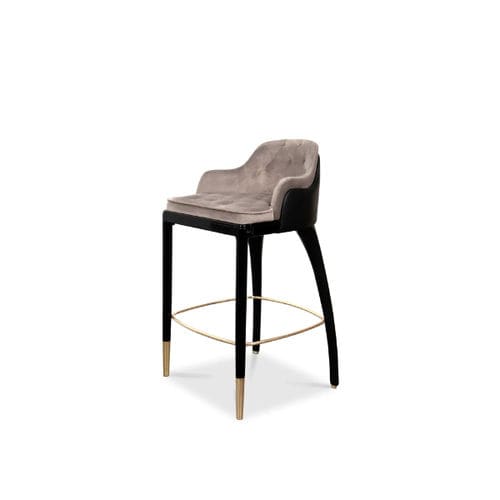 Sedia alta contemporanea - CHARLA  - LUXXU MODERN DESIGN & LIVING - da interno / in velluto / in pelle