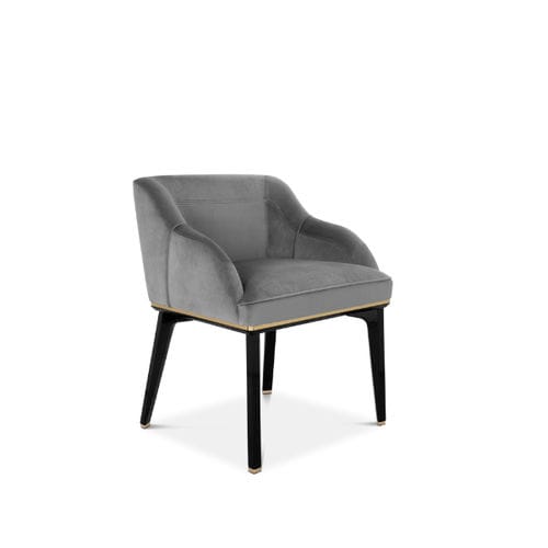 Sedia da pranzo contemporanea - SABOTEUR - LUXXU MODERN DESIGN & LIVING - da interno / in velluto / in ottone lucidato