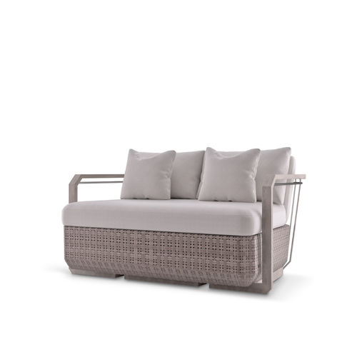 Divano contemporaneo - HAMPTON - LUXXU MODERN DESIGN & LIVING - da esterno / in tessuto / con braccioli
