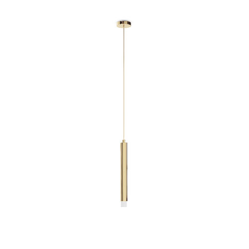 Lampada a sospensione - WATERFALL SMALL - LUXXU MODERN DESIGN & LIVING - in ottone placcato oro / in cristallo / contemporanea