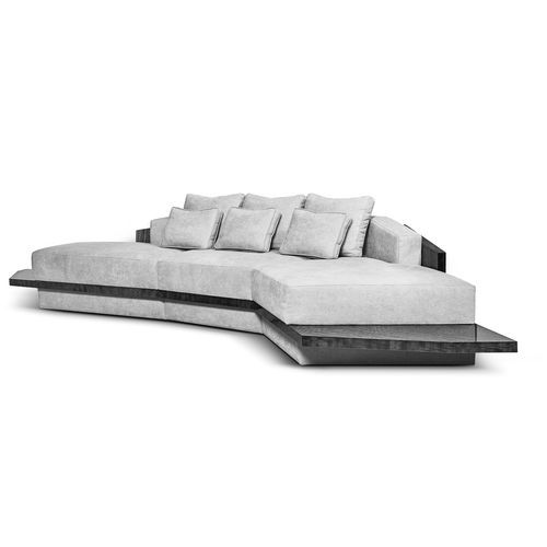 Divano d'angolo - ALGERONE - LUXXU MODERN DESIGN & LIVING - contemporaneo / in velluto / con cuscino rimovibile