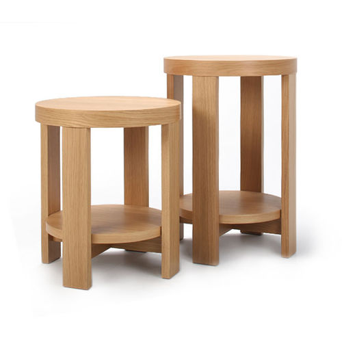 Comodino contemporaneo - SAHARA - HEAVENS - in rovere / in noce / con supporto in noce