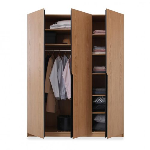 Armadio contemporaneo - LEILA - HEAVENS - in rovere / in noce / con ante battenti