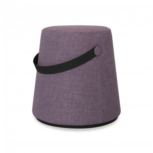 Pouf contemporaneo - ENZO - HEAVENS - in tessuto / in rovere / tondo
