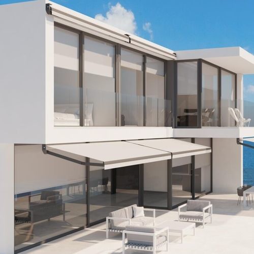 Tenda da sole retrattile - AROND-350 - LLAZA WORLD, S.A. - a motore / manuale / contract