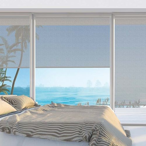 Tenda avvolgibile a rullo - BIP-SCREEN - LLAZA WORLD, S.A. - in tessuto / da esterno / a motore