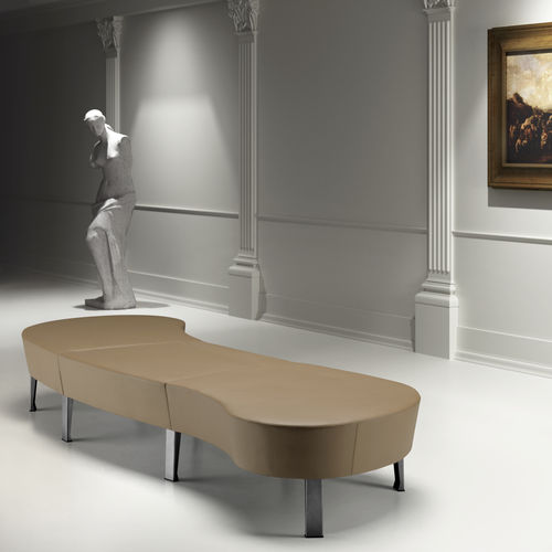 Divanetto imbottito modulare - ZEN - TALIN SRL - contemporaneo / in tessuto / in pelle