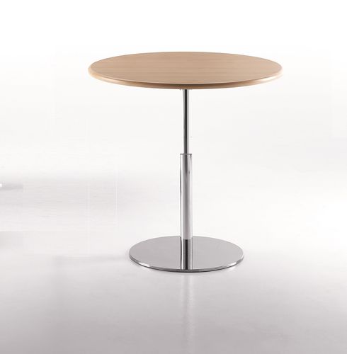 Tavolo da lavoro contemporaneo - BASIC 865 - TALIN SRL - in melaminico / con supporto in metallo / rotondo