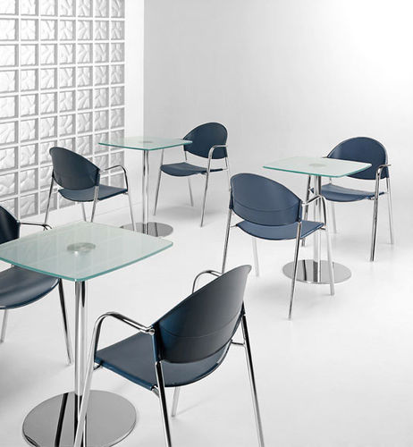 Sedia visitatore contemporanea - DELFI - TALIN SRL - da interno / polimerica / in metallo