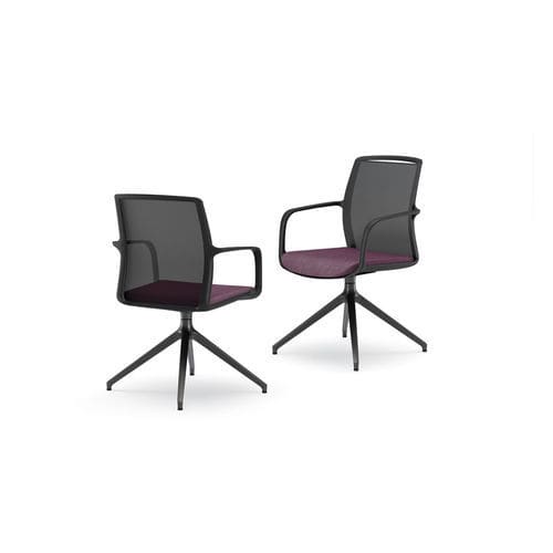 Sedia visitatore contemporanea - LAYNET - TALIN SRL - da interno / in alluminio / in rete