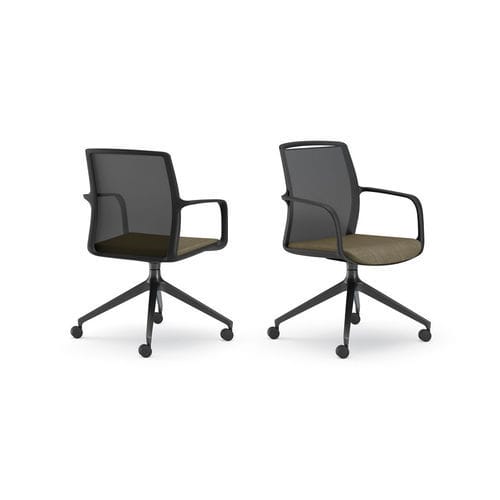 Sedia da ufficio contemporanea - LAYNET - TALIN SRL - da interno / in alluminio / in rete