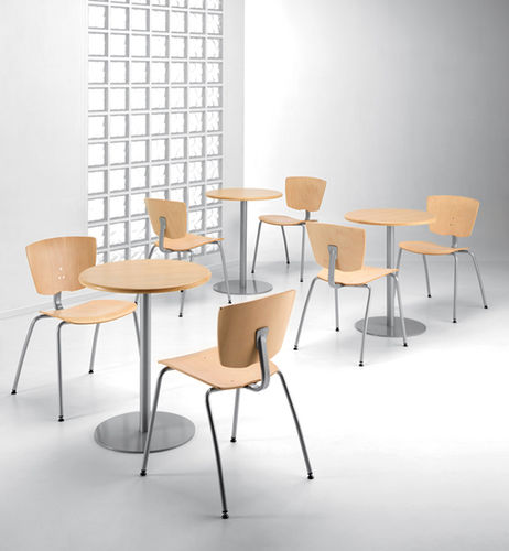 Sedia visitatore contemporanea - VEKTA - TALIN SRL - da interno / in metallo / in pelle