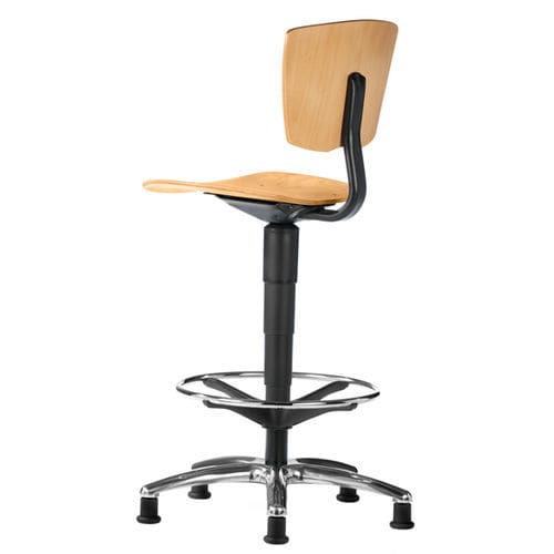 Sgabello da ufficio contemporaneo - VEKTA - TALIN SRL - in legno compensato / con supporto in metallo / con poggiapiedi