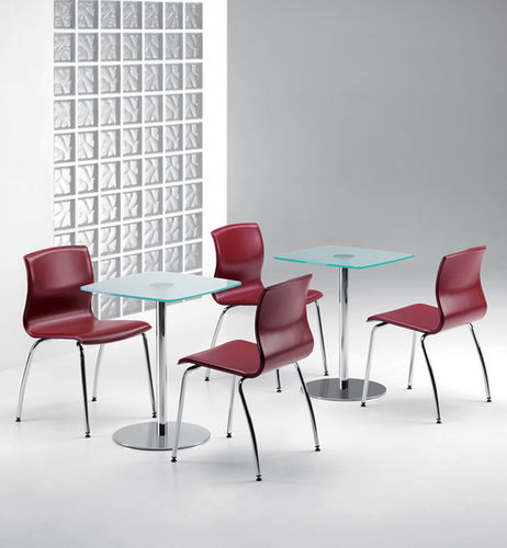 Sedia contemporanea - WEBTOP - TALIN SRL - da interno / in alluminio / in pelle