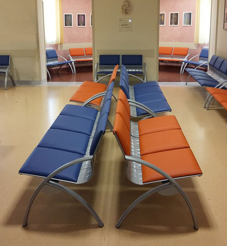 Seduta su barra in metallo - LAMBDA - TALIN SRL - in tessuto / 2 posti / 3 posti