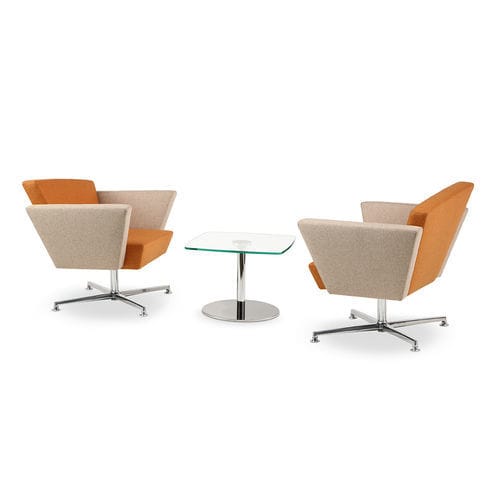 Poltrona visitatore contemporanea - CORNER - TALIN SRL - in pelle / in tessuto / in acciaio cromato
