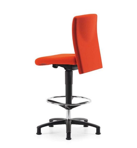 Sgabello da ufficio contemporaneo - AKIRA - TALIN SRL - in pelle / in tessuto / in nylon