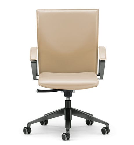 Sedia da ufficio contemporanea - ATAY - TALIN SRL - da interno / in cromo / in pelle
