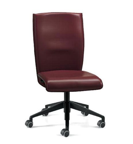 Sedia da ufficio contemporanea - ATHENA - TALIN SRL - da interno / in alluminio / in pelle